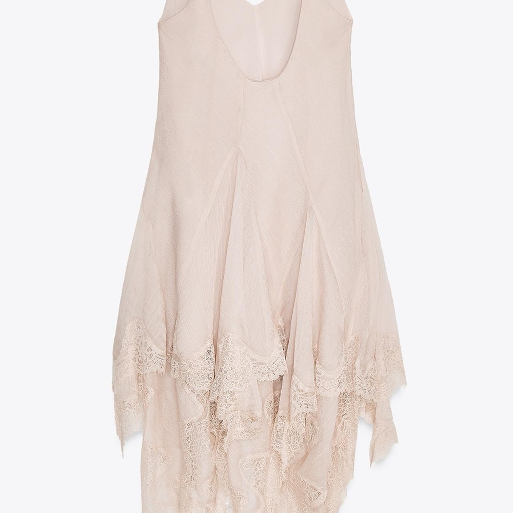 Zara Asymmetrical Dress in Cream